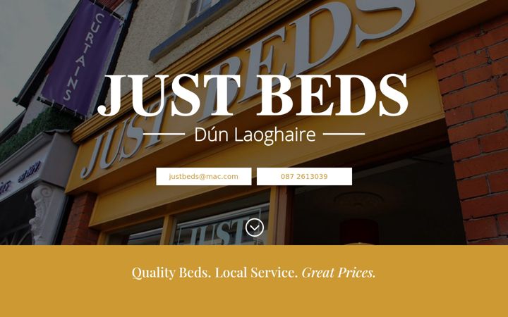 Snímek obrazovky justbeds.ie