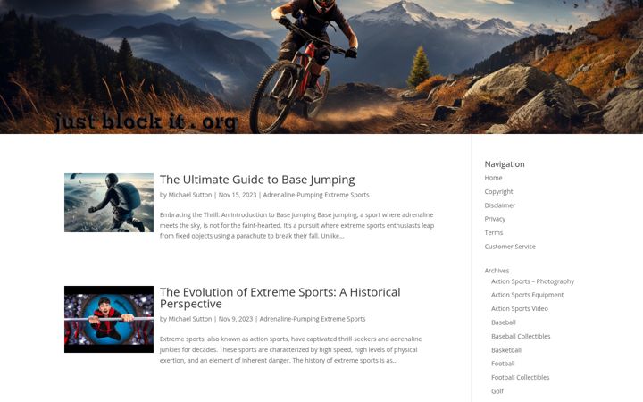 Screenshot of justblockit.org