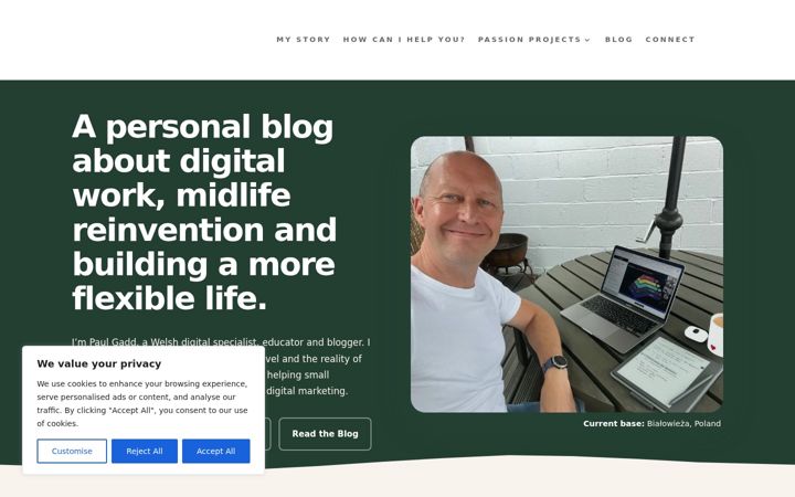 Screenshot of justbloglife.com