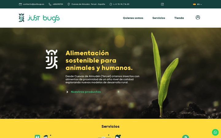 Screenshot of justbugs.es