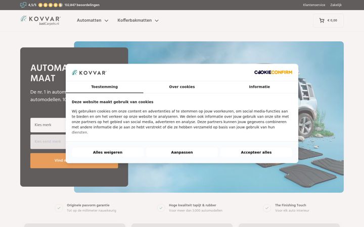 Screenshot of justcarpets.nl
