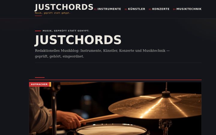 Screenshot of justchords.de