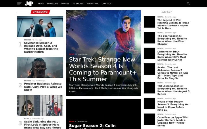 Screenshot of justcinemapage.com