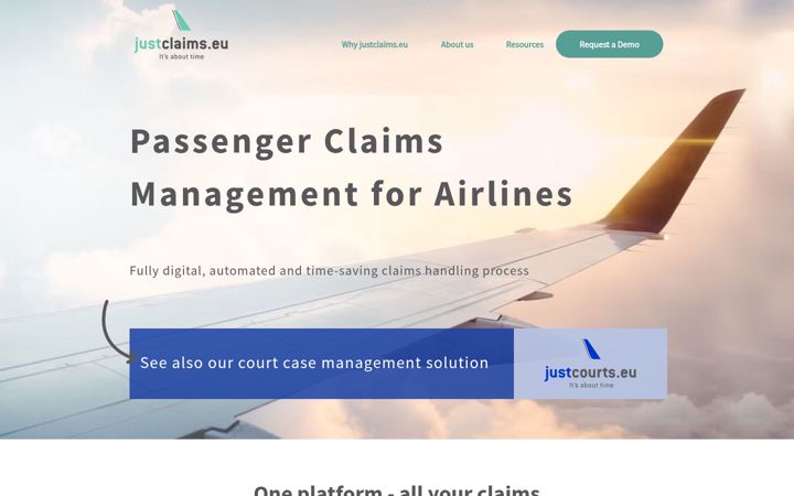 Screenshot of justclaims.eu