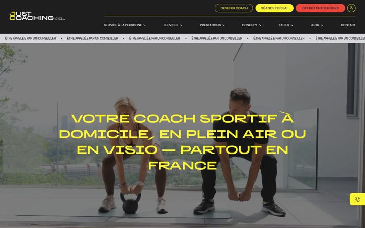 Screenshot of justcoaching.fr