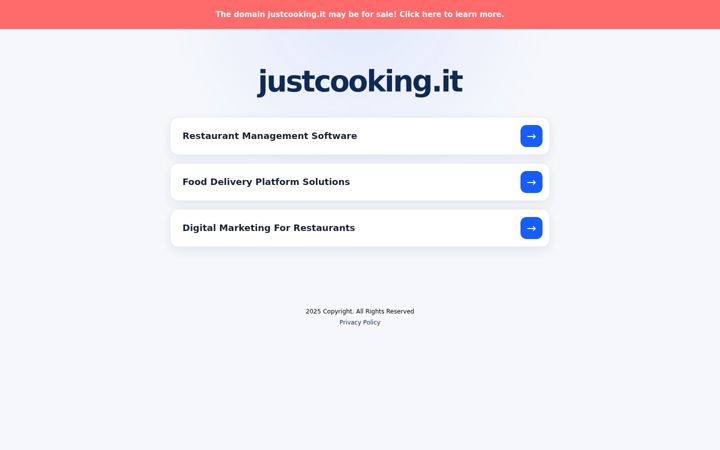 Screenshot of justcooking.it
