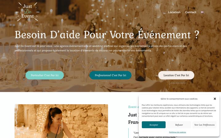 Screenshot of justdoevent.com