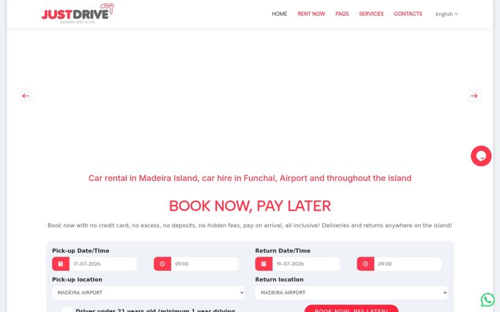 Képernyőkép: justdrivemadeira.com