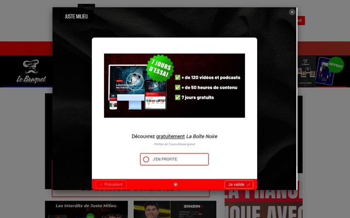 Screenshot of juste-milieu.fr