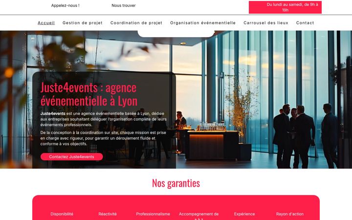 Screenshot of justeforevents.com