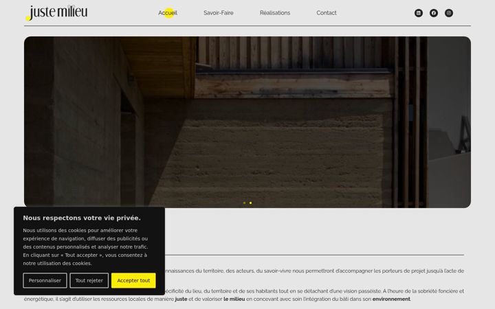Screenshot of justemilieu-sas.fr
