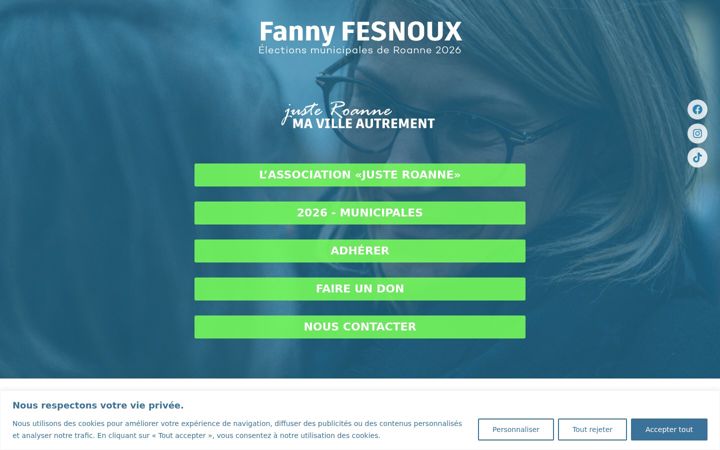 Screenshot of justeroanne.fr