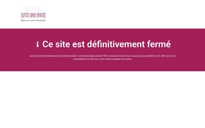 Screenshot of justeuneenvie.com