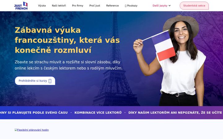 Screenshot of justfrench.cz