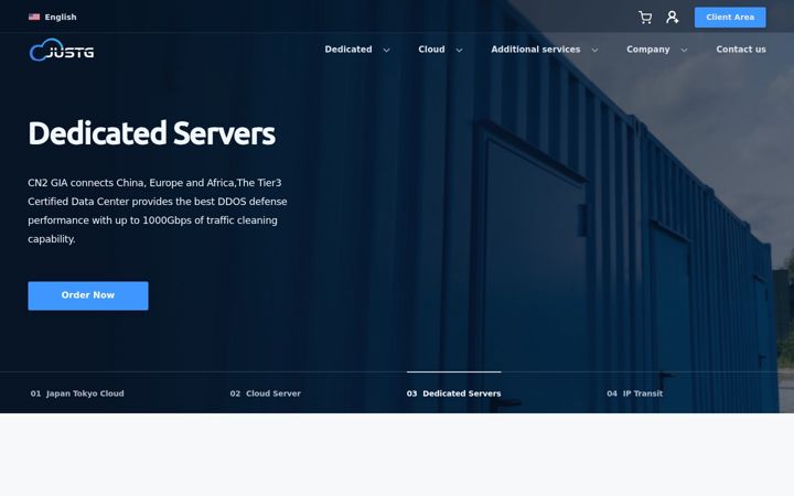 Screenshot of justg.com