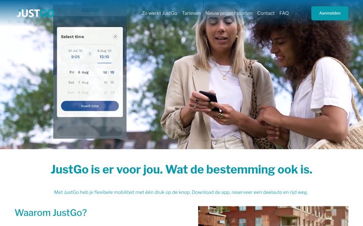 Screenshot of justgo.nl