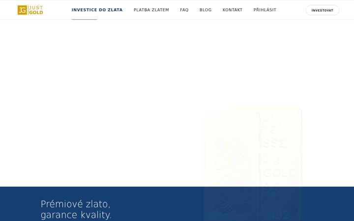 Screenshot van justgold.cz