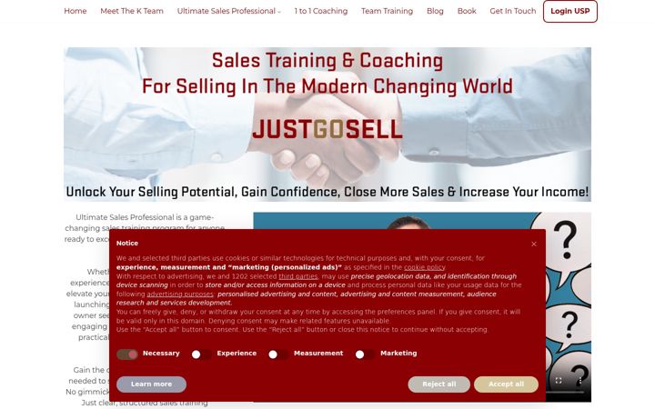 Screenshot of justgosell.com