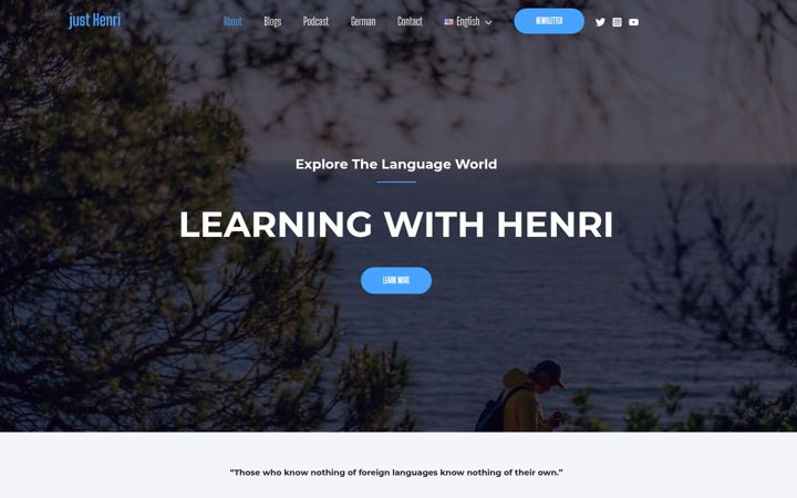 Screenshot of justhenri.com