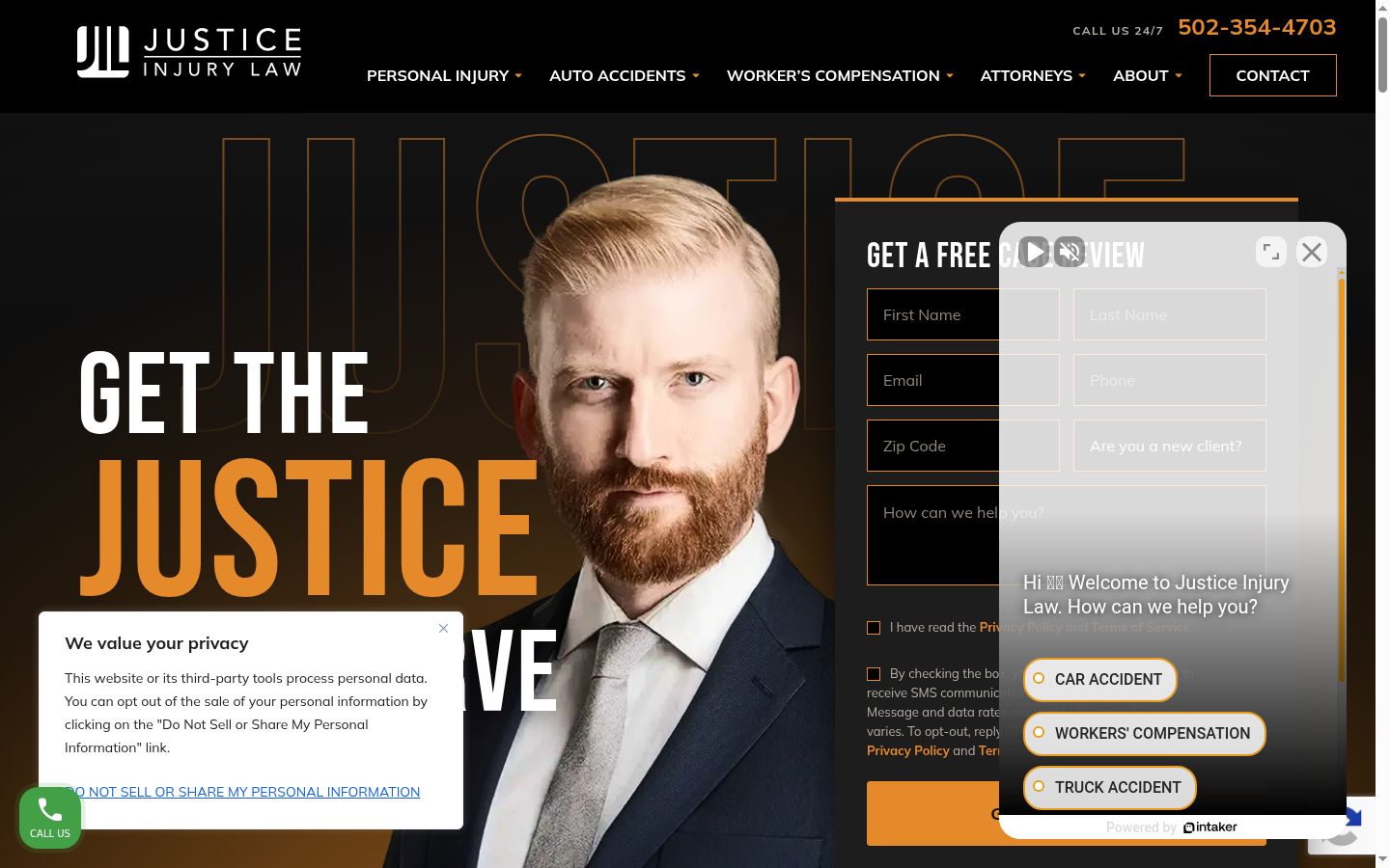 Screenshot des Einwilligungsbanners vor jeglicher Interaktion