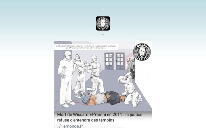 Screenshot of justicepourwissam.com