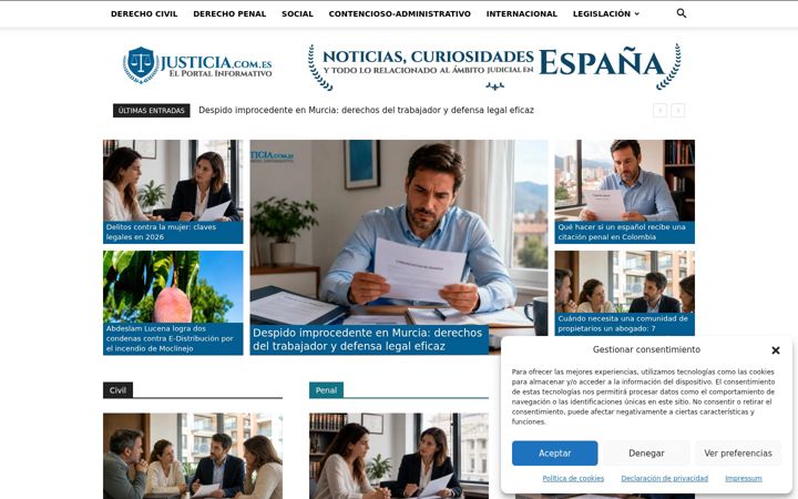 Screenshot of justicia.com.es