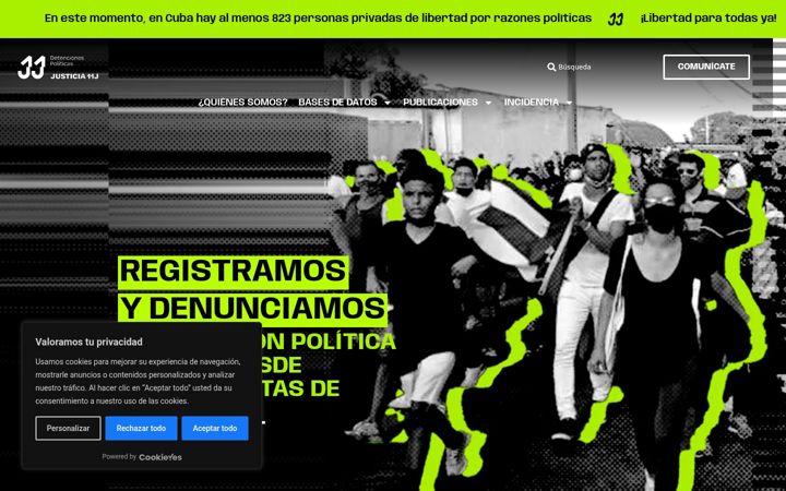 Screenshot of justicia11j.org