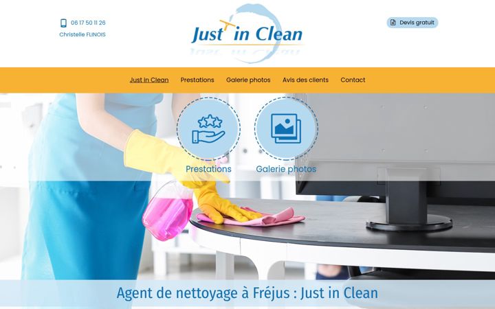 Screenshot of justinclean.fr