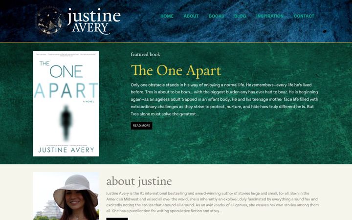 Screenshot of justineavery.com