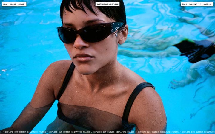 Screenshot of justineclenquet.com