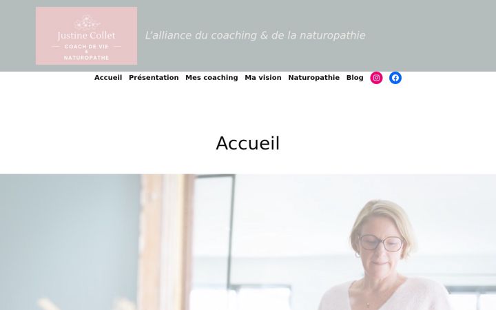Screenshot of justinecolletcoachnaturo.fr