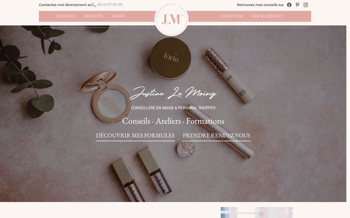 Screenshot of justinelemoing.fr