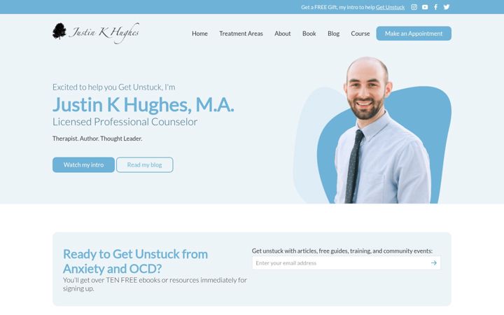 Screenshot of justinkhughes.com