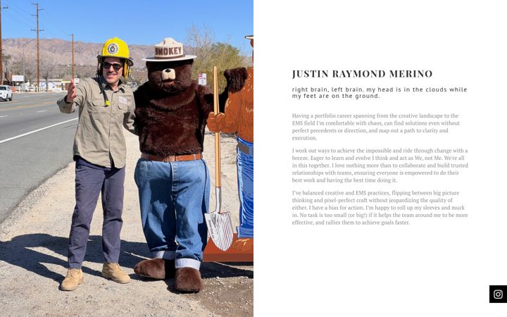 Screenshot of justinmerino.com