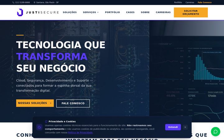 Screenshot of justisecure.com.br