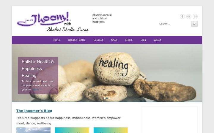 Screenshot of justjhoom.co.uk