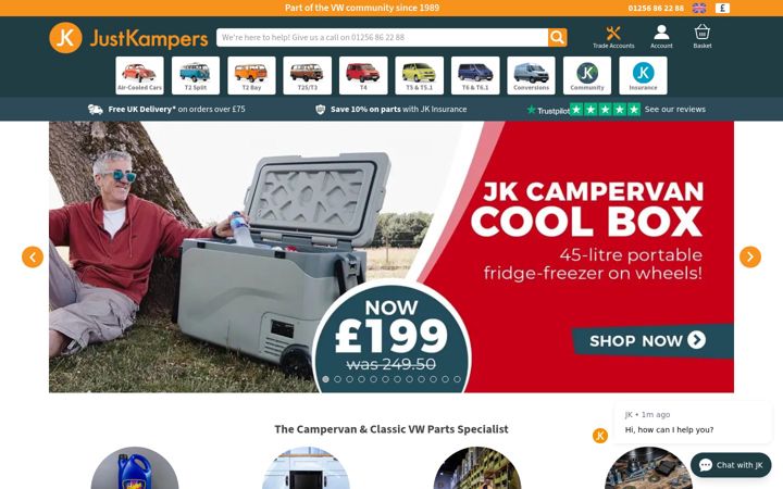 Screenshot of justkampers.fr
