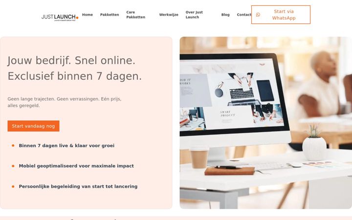 Screenshot of justlaunch.nl