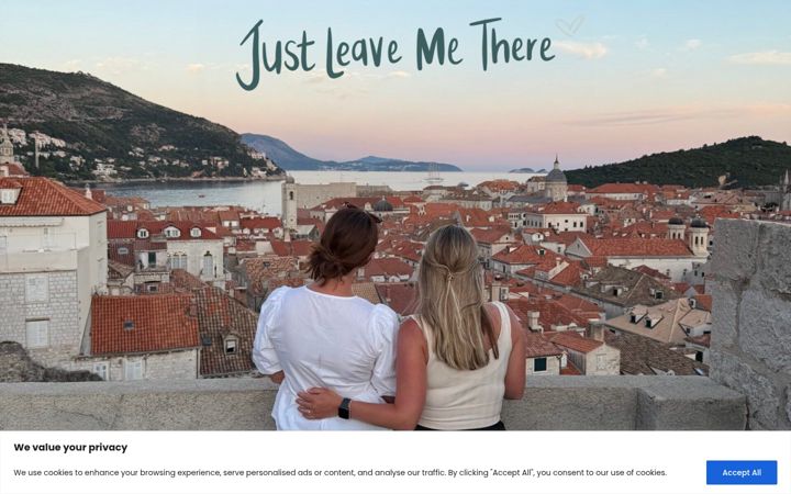 Screenshot of justleavemethere.com