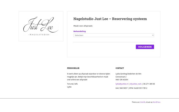 Screenshot of justlee.nl