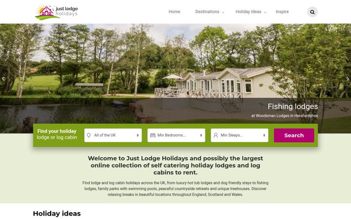 Screenshot of justlodgeholidays.com