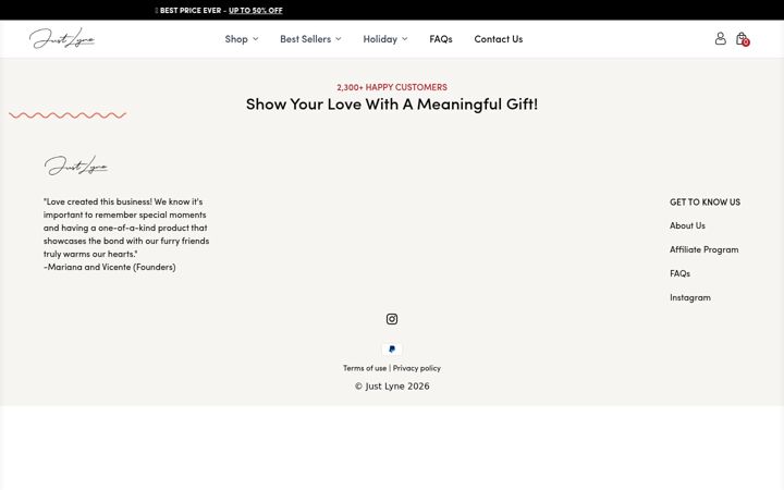 Screenshot of justlyne.eu