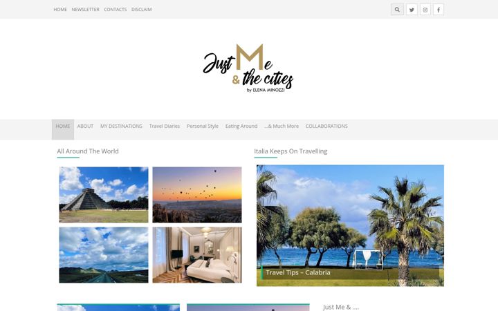 Screenshot of justmeandthecities.com