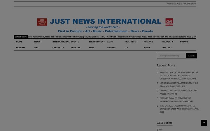 Screenshot of justnewsinternational.com