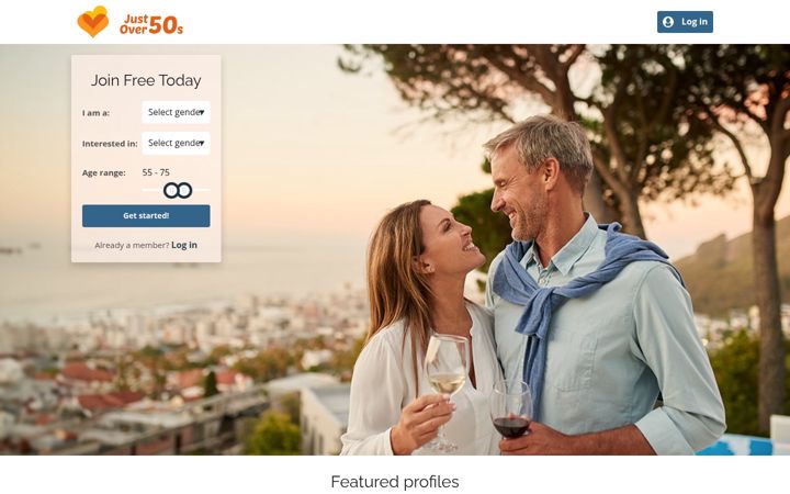 Screenshot of justover50s.com