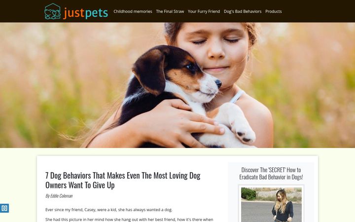 Screenshot of justpets.net