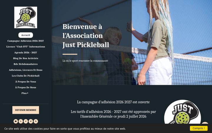 Screenshot of justpickleball.fr