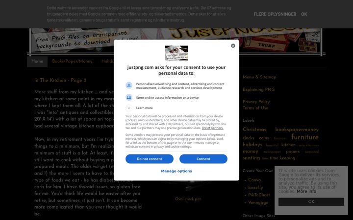 Screenshot of justpng.com