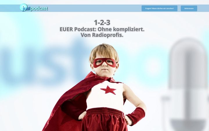 Screenshot of justpodcast.de