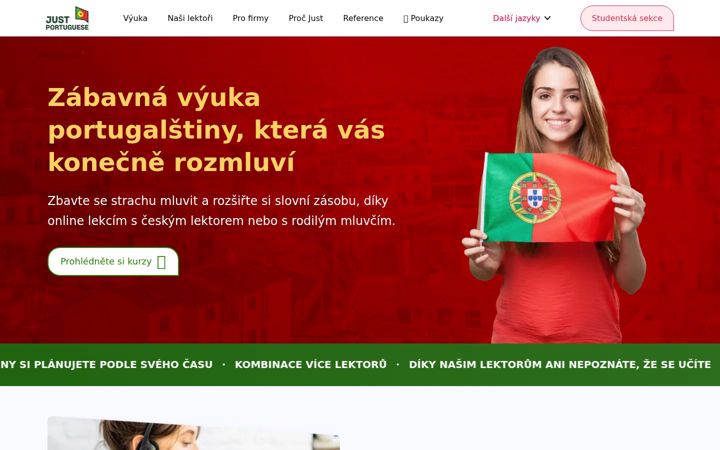 Screenshot van justportuguese.cz